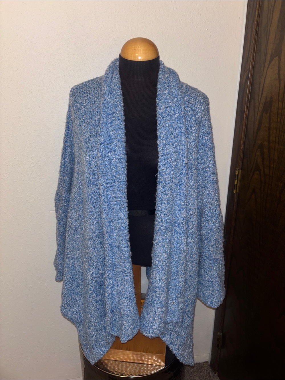 Free People Cozy Open-Front Bouclé Oversized Cardigan Sweater - Size Large